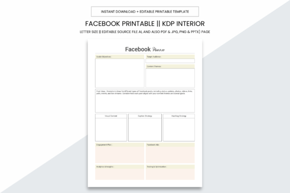 Download Facebook Planner Kdp Interior Printable - Interior printable Collection