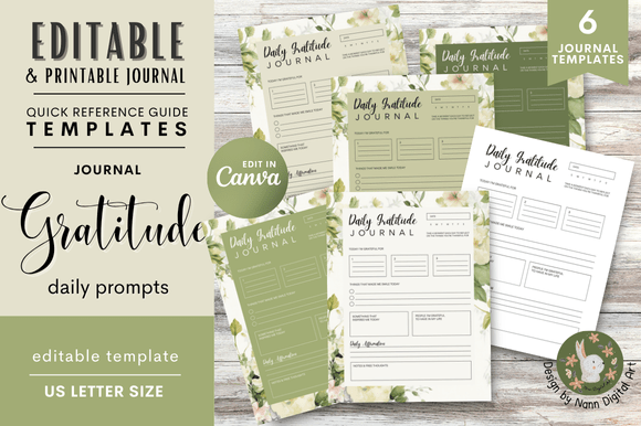Download Daily Gratitude Journal Templates Floral - Journal template Collection