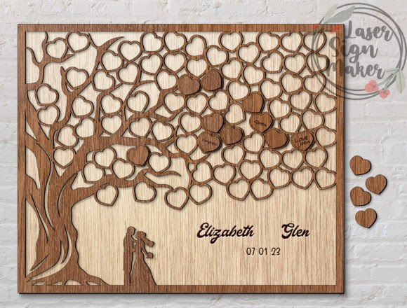 Download Heart Guest Book Wedding Tree of Love - Guest book Collection