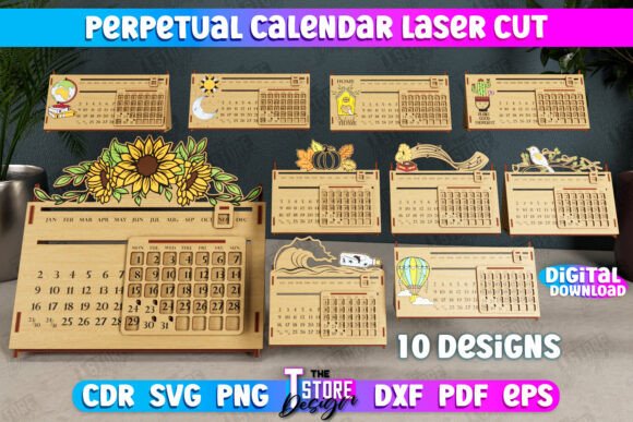 Download Desktop Perpetual Calendar Bundle | CNC - Bundle Collection