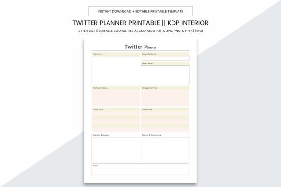 Download Twitter Planner Kdp Interior Printable - Interior printable Collection