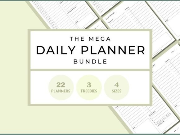Download Daily Planner Inserts Bundle, Daily Sche - Bundle Collection