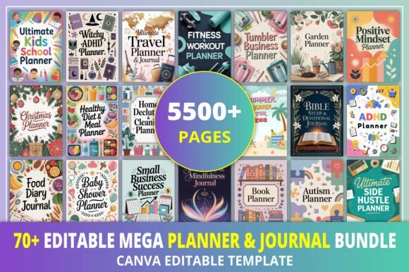 Download 70+ Editable Planner &amp; Journal Bundle - Bundle Collection