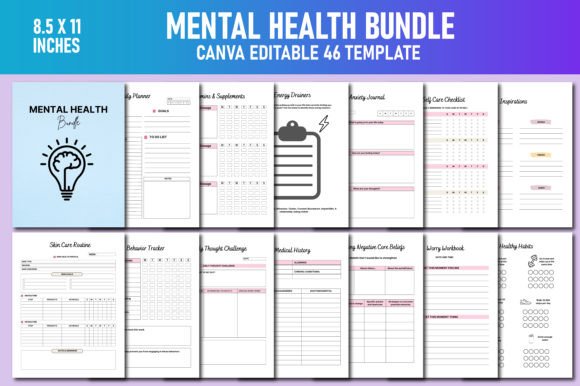 Download Mental Health Bundle Canva KDP - Bundle Collection