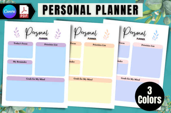 Download Personal Planner Page Canva Template - Planner page Collection