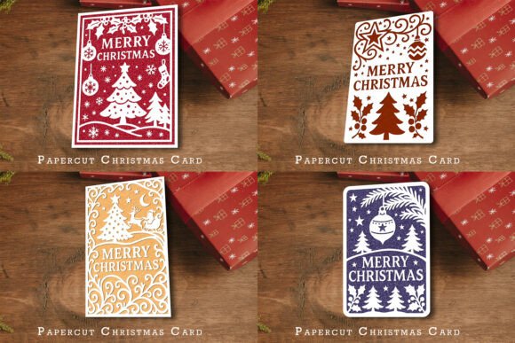 Download Papercut Christmas Card SVG Bundle - Bundle Collection
