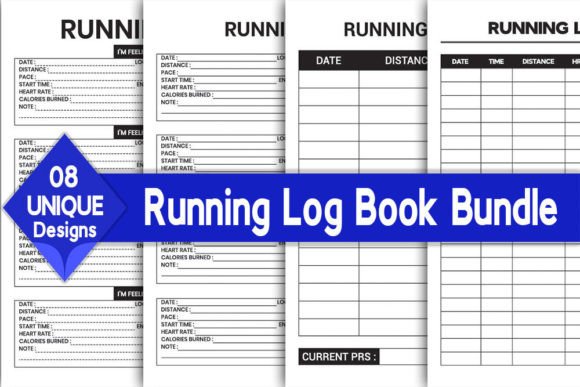 Download Running Log Book Bundle | KDP Interior - Bundle Collection