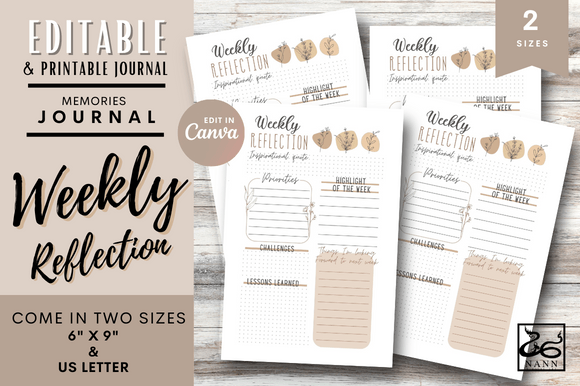 Download Weekly Reflection Journal Templates - Journal template Collection