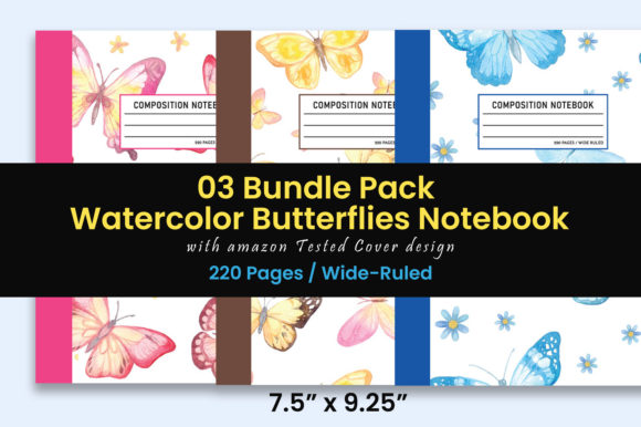 Download Butterflies Composition Notebook Bundle - Bundle Collection