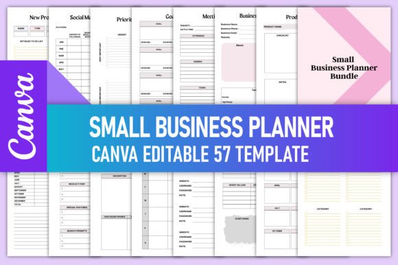 Download Small Business Planner Bundle Canva - Bundle Collection