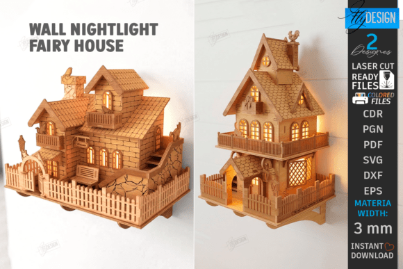 Download Fairy House Wall Nightlight Laser Bundle - Bundle Collection