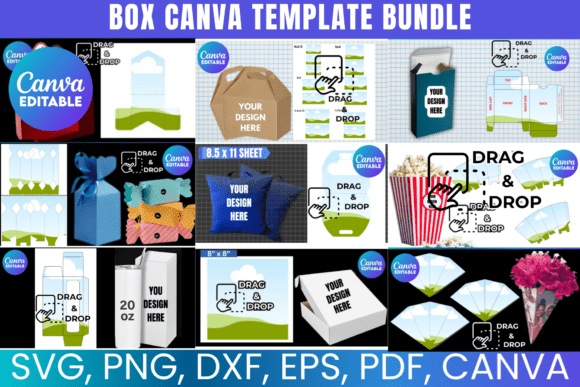 Download Box Canva Editable Template Bundle - Bundle Collection