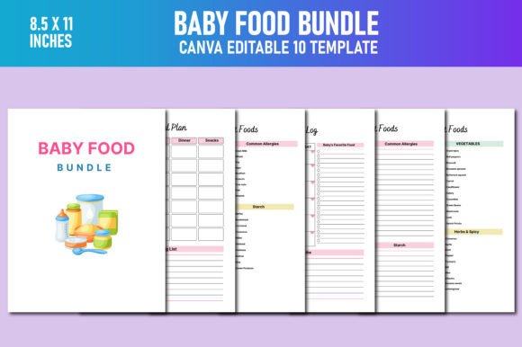 Download Baby Food Bundle Canva KDP Interiors - Bundle Collection