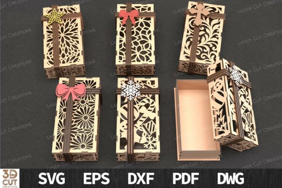 Download Gift Box Bundle Laser Cut SVG Set - Bundle Collection