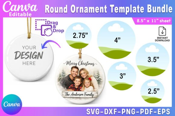 Download Round Ornament Canva Template Bundle - Bundle Collection