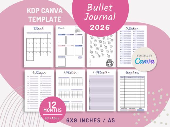Download CANVA 2026 Bullet Journal Template - Premium Resources