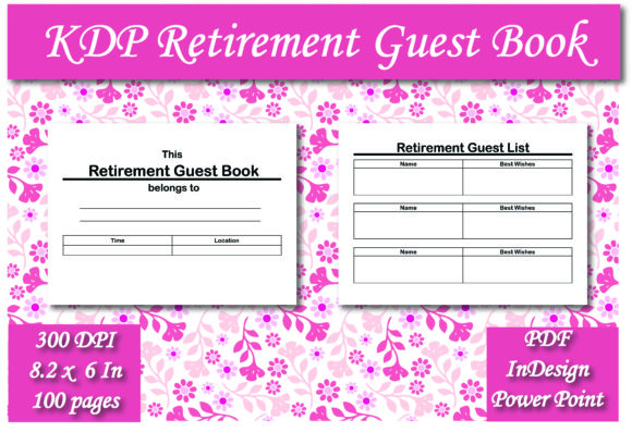 Download KDP Retirement Guest Book Interior - Guest book Collection