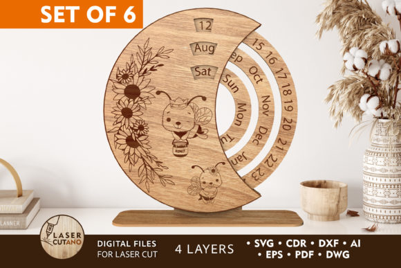 Download Calendar Bundle Layered Laser Cut Files - Bundle Collection