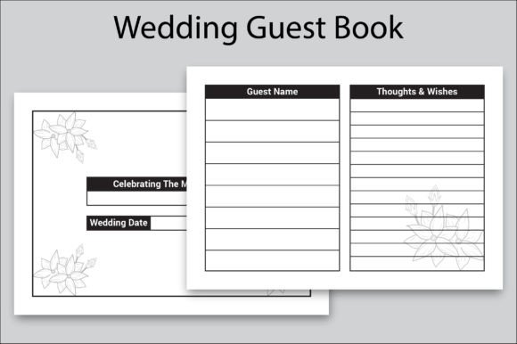 Download Wedding Guest Book | KDP Interior - Guest book Collection
