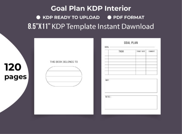 Download Goal Plan KDP Interior Printable - Interior printable Collection