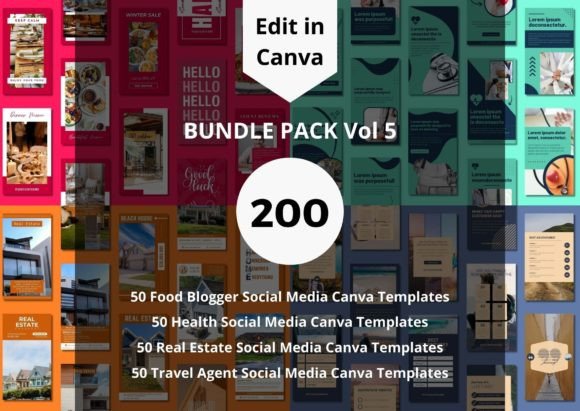 Download Social Media Canva Templates Bundle - Bundle Collection