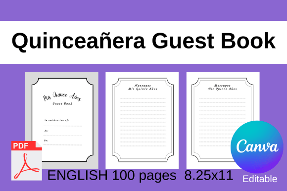 Download Quincea&ntilde;era Guest Book Interior - Guest book Collection