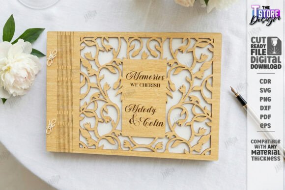 Download Elegant Wedding Guest Book Laser Cut - Guest book Collection