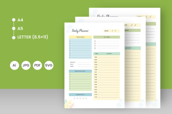 Download Daily Planner Page Activity Interior Kdp - Planner page Collection