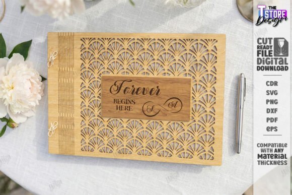 Download Elegant Wedding Guest Book Laser Cut - Guest book Collection