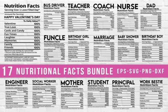 Download Nutrition Facts SVG Design Bundle, Cut - Bundle Collection