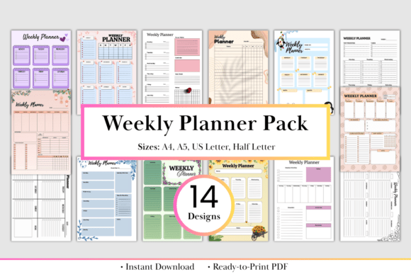 Download Ultimate Weekly Planner Bundle - Bundle Collection