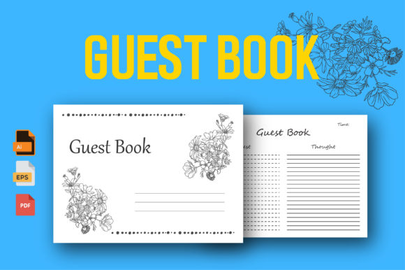 Download Guest Book Interior KDP - Guest book Collection
