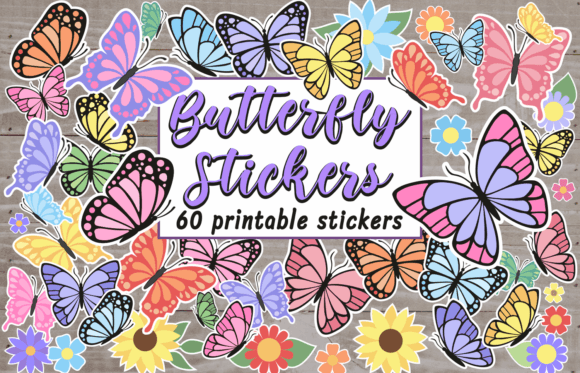 Download Butterfly Stickers Bundle Printable Png - Bundle Collection