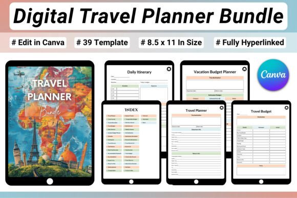 Download ✈️ Digital Travel Planner Bundle - Bundle Collection