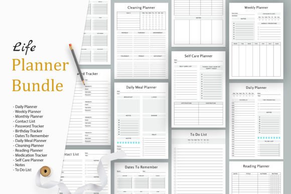 Download Printable Life Planner Bundle Pack - Bundle Collection