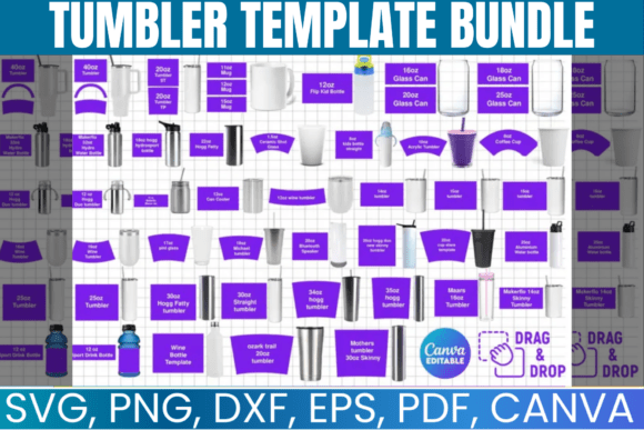 Download Tumbler Canva Editable Template Bundle - Bundle Collection