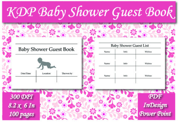 Download KDP Baby Shower Guest Book Interior - Guest book Collection