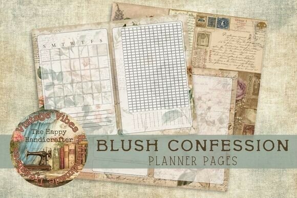 Download Blush Confession Planner Pages - Planner page Collection