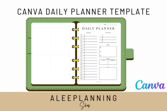 Download Canva Daily Planner Page Template - Planner page Collection