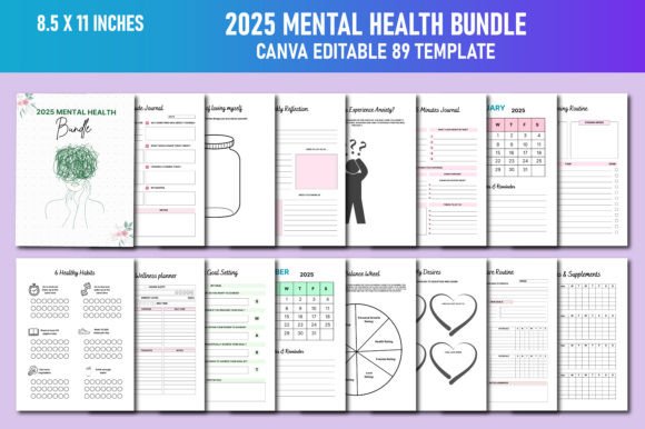 Download 2025 Mental Health Bundle Canva KDP - Bundle Collection