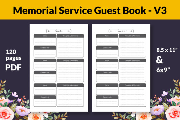 Download Memorial Service Guest Book for KDP - Guest book Collection