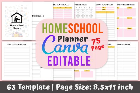Download Home School Planner Printable Canva - Premium Resources