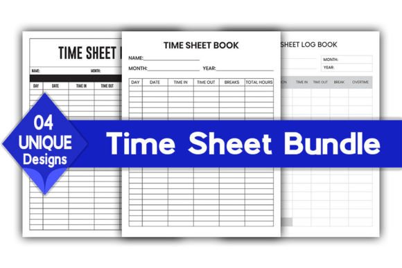 Download Time Sheet Log Book Bundle | KDP - Bundle Collection