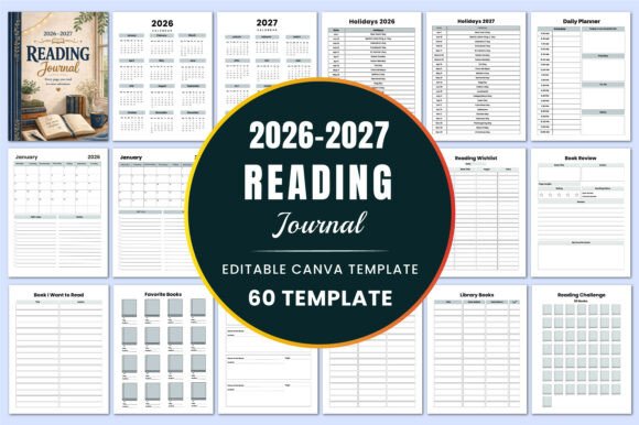 Download 2026–2027 Reading Journal KDP Interiors - Interiors Collection