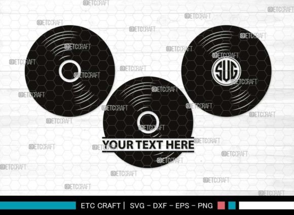 Download Vinyl Record Monogram, Record Album Svg - Record Collection