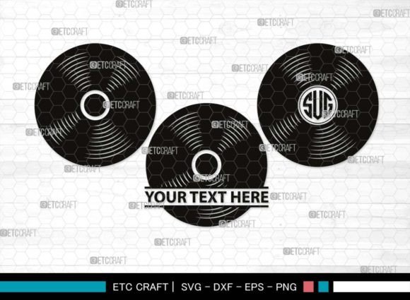 Download Vinyl Record Monogram, Record Album Svg - Record Collection