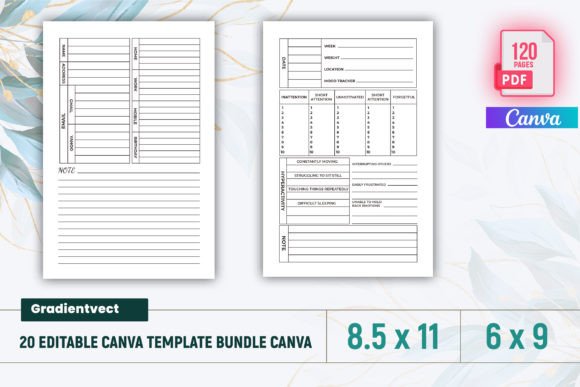 Download (KDP) 20 Editable Canva Template Bundle - Bundle Collection