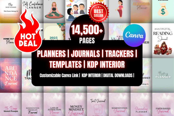 Download Canva Template Bundle 1000+ Planners - Bundle Collection