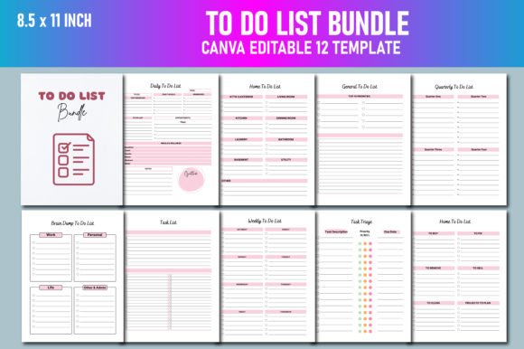 Download To Do List Bundle Canva KDP - Bundle Collection
