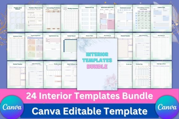 Download 24 Editable Canva Template Bundle KDP - Bundle Collection